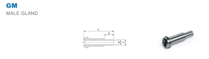 Гильза средняя под приварку GM: Трубка мм - Face Seal / Type GM Medium Gland mm